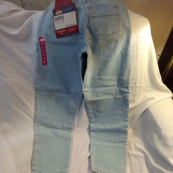 Route 66 Light Blue Relaxed Fit Jeans - Picture 5 of 6